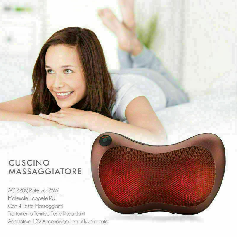 Cuscino Massaggiante Elettronico Cervicale Collo Europhones